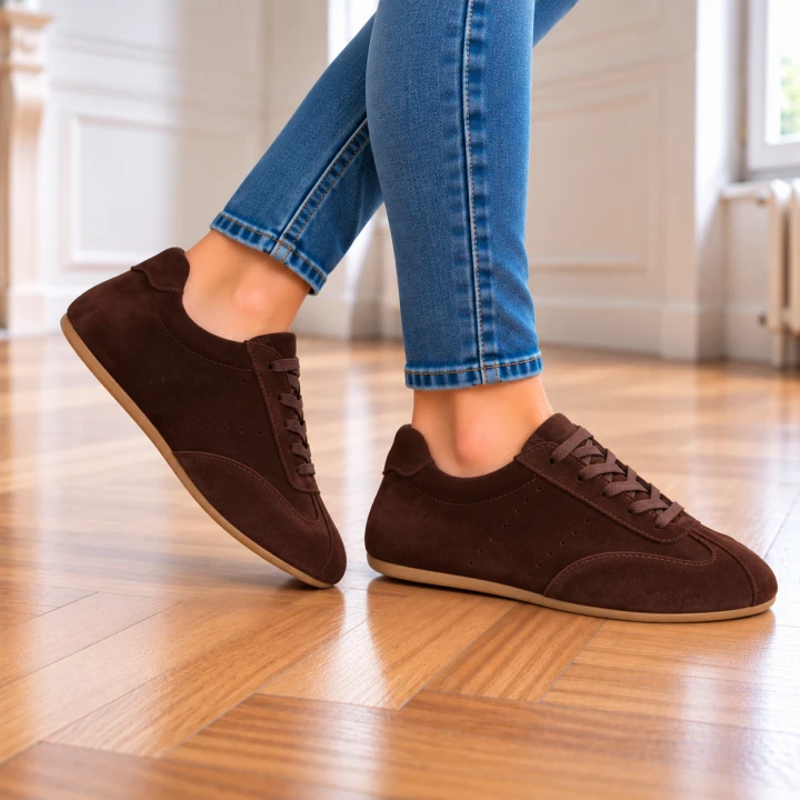 Brązowe sneakersy na drewnianej podłodze (4).png